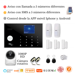 KIT H03 * Alarma Original G205 WIFI - GSM + APP + Domótica fácil