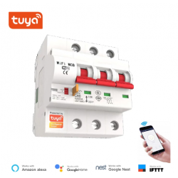 Interruptor de circuito WiFi inteligente IFTTT, protección contra cortocircuitos, Control remoto, aplicación TUYA de 25A
