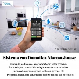 Kit de Alarma SIN cuotas Domótica THI-1 (WiFi + gsm) conectada a Internet +  Línea