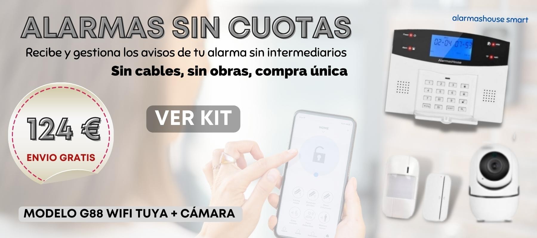 Kit Alarma + Cámara WIFI 